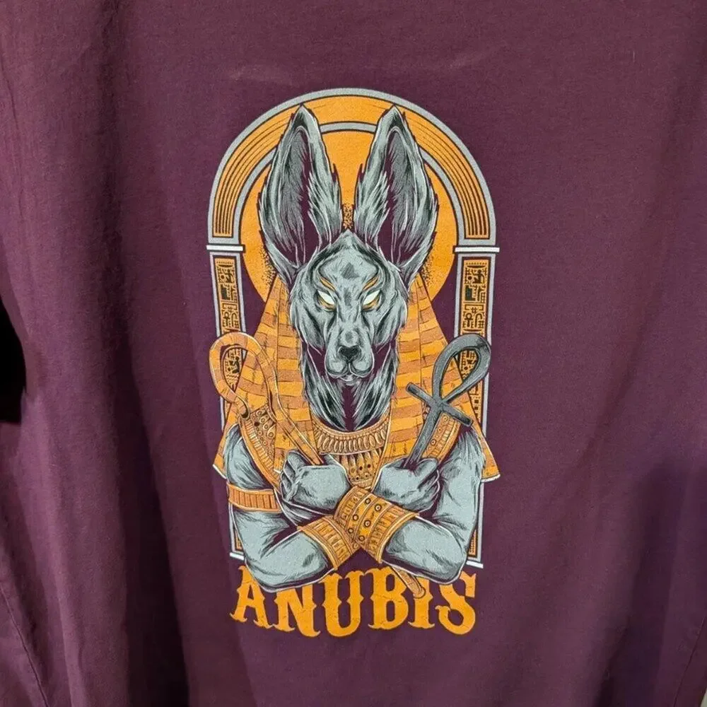 Two ANUBIS Egypt T-shirts Pharaoh hound 2XL Rapanui